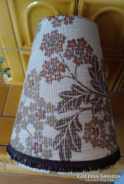 Retro large-sized marked industrial art floral patterned textile lampshade