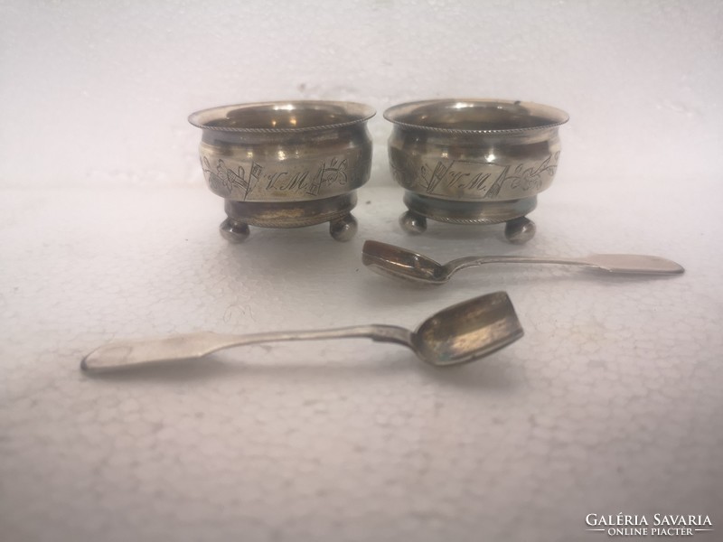 Antik orosz ezüst fűszertartó pár szecesszió