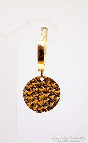 Engraved gold earrings (zal-au104872)