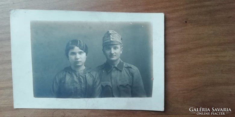 Antik magyar katona fotó és párja 1915 -ből