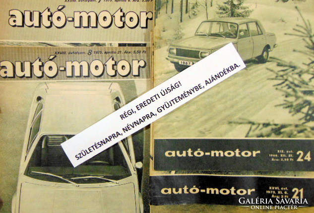 1977 február  /  autó-motor  /  SZÜLETÉSNAPRA RÉGI EREDETI ÚJSÁG Ssz.:  3528