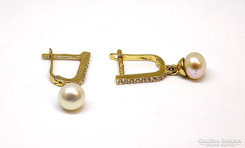 Beaded gold earrings (zal-au106717)