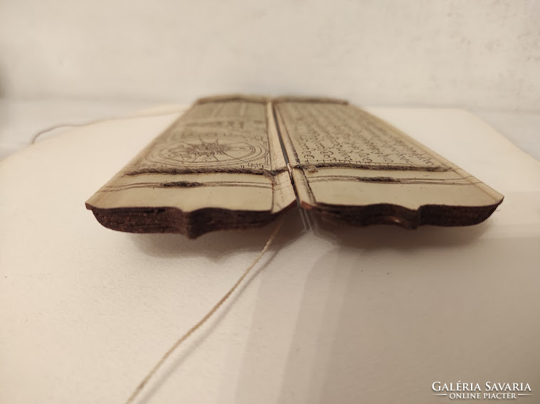 Antik Thaiföld buddha buddhista bambusz kétlapos szent tábla könyv 5150
