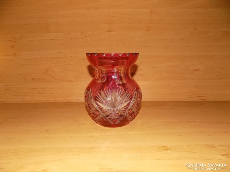 Beautiful pink glass vase 13.5 cm (20 / d)