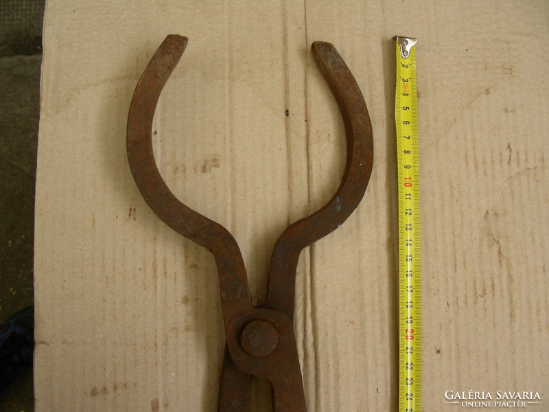 Antique large wrought iron tool