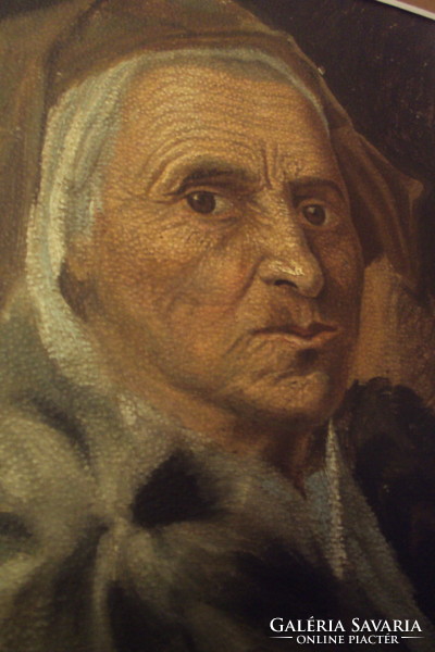 Balthasar Denner-/1685-1749/-Nápolyi nő c. olajfestménye után, Rhé Gyula 1888 vagy 1897-ben.