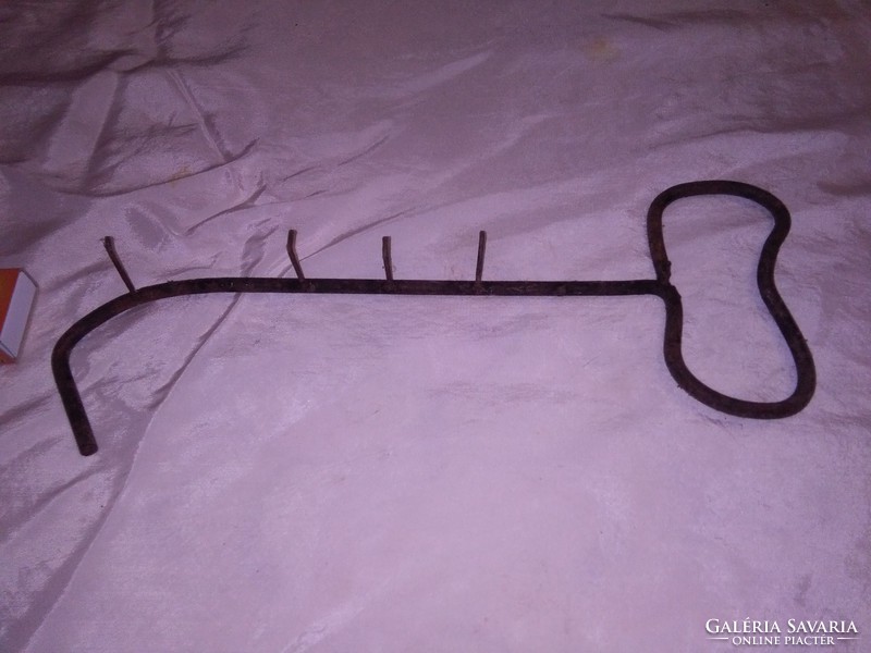 Old iron wall keychain or small hanger - key shape