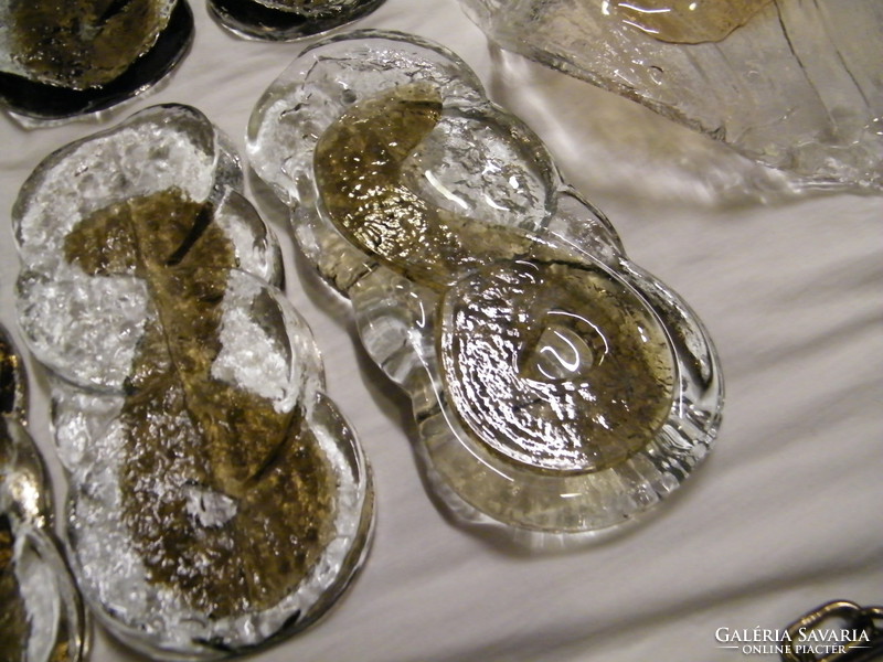 Vintage j.T. Squid citrus glass pendant plates (6 pcs) and pendant lamp glass