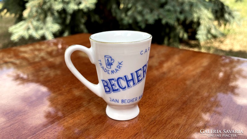 Becherovka retro likőrös pohár Karlovy Vary Czechoslovakia