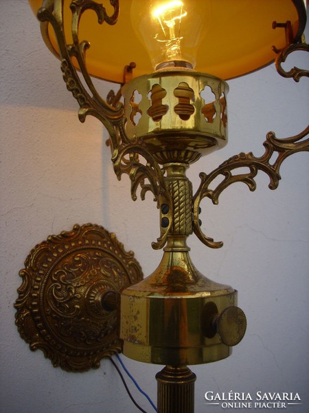 Wall lamp with yellow chandelier cover 56cm