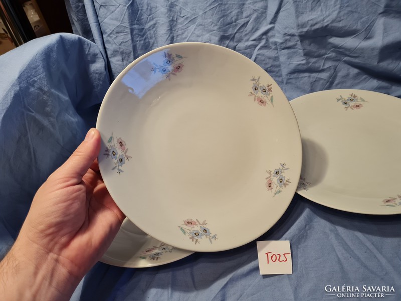 T025 zsolnay floral plate 3 pcs