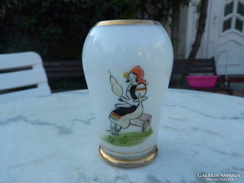 Biedermeier glass vase