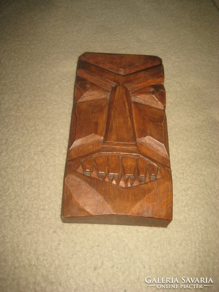 Mohács carving, varga, with sign, made of oak 16 x 30 cm