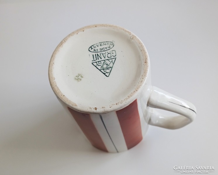 Brown striped granite mug