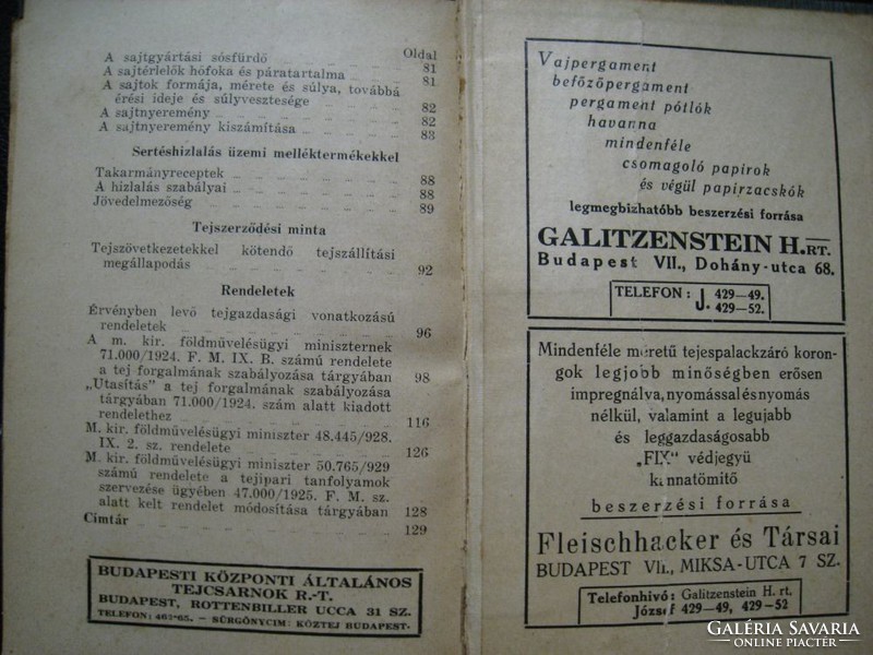 Tejgazdasági zsebkönyv 1931