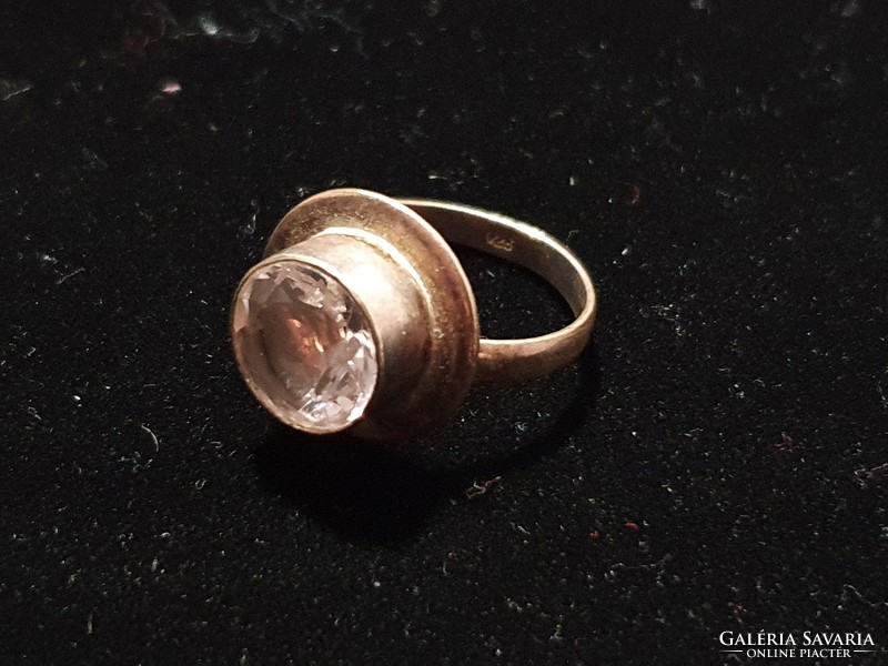 Kunzit stone antique silver ring size 7!