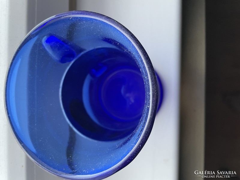 Különleges kék üveg ólom rátétes korsó