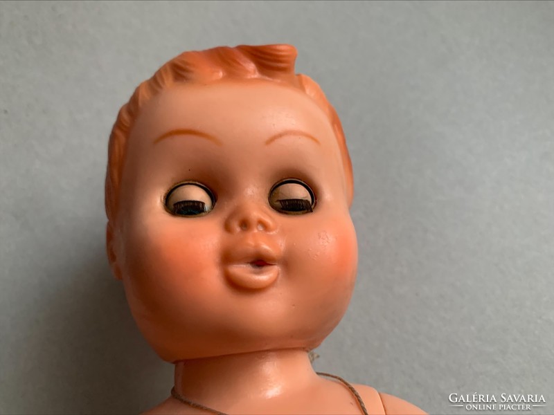 1960s Italian marked pacifier, whistling rubber doll, 32 cm.