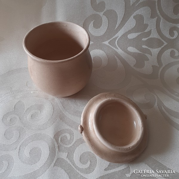 Rosy vintage ceramic container
