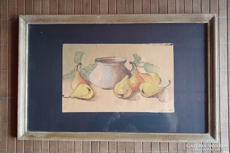 Marked, gal g. 1958. Contemporary painting, still life