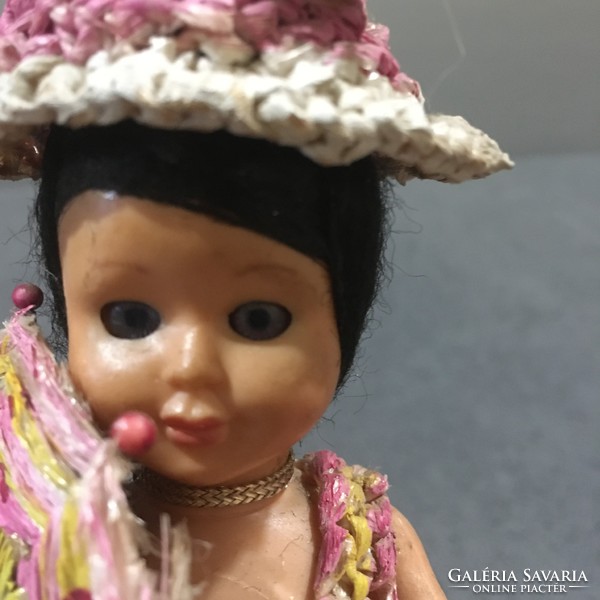 Marked Italian tea doll from the 1950s! His eyes are moving! 20-Cm !!!