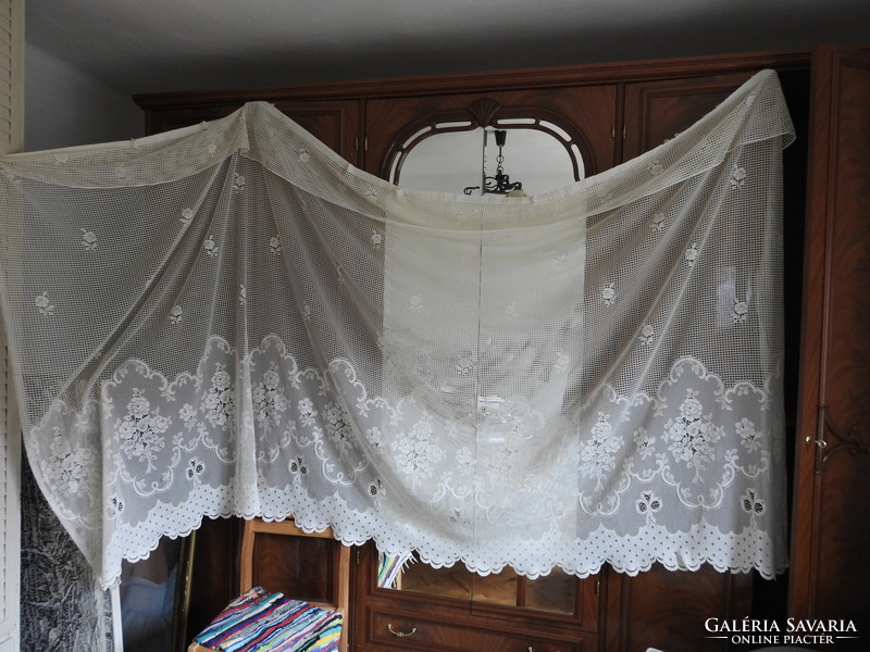 Huge old baroque lace curtain - lace curtain