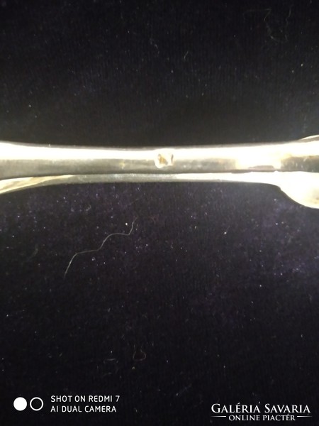 Silver (800 diana) sugar tongs with spoon head