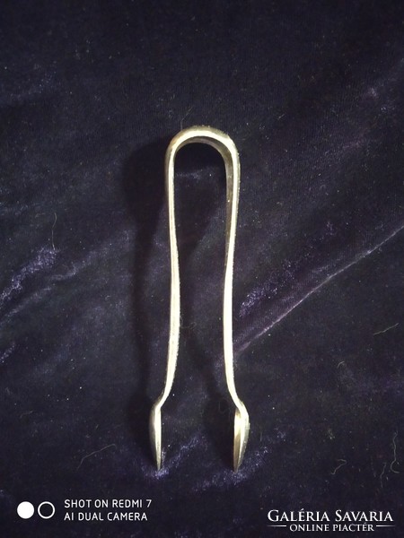 Silver (800 diana) sugar tongs with spoon head