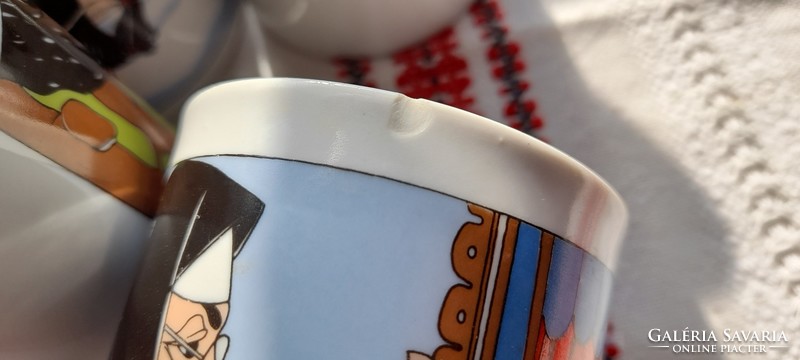 Zsolnay porcelán gyerek csésze/pohár Hófehérke ( 4 db )