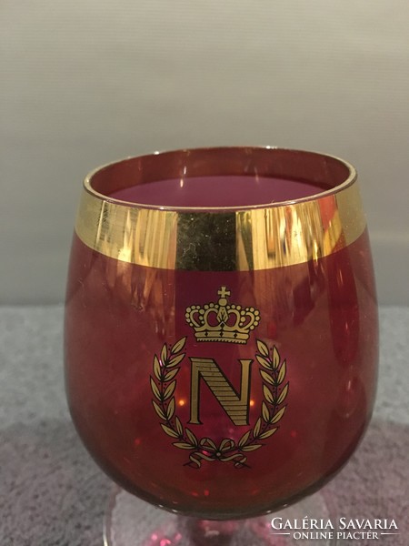 2 French napoleon crystal cognac glasses!