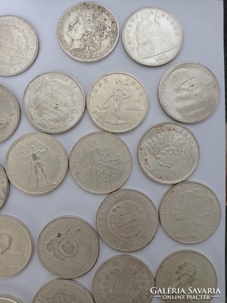 Replica? Silver? 33 pcs coin collection for sale