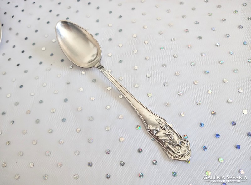 Antique silver-plated Berndorf children's spoon 17 cm