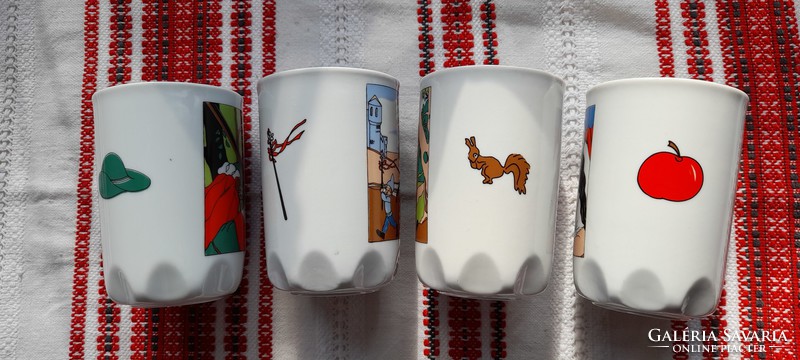 Zsolnay porcelain children's cup / glass snow white (4 pcs)