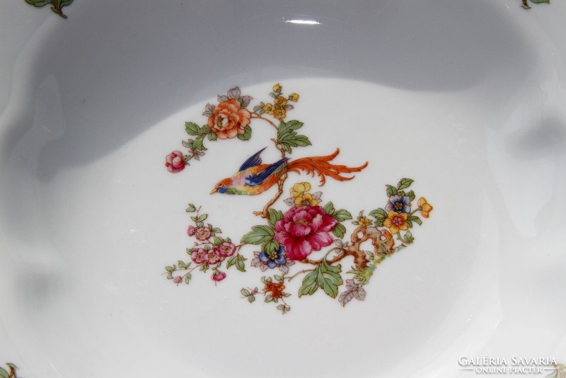Zsolnay bird of paradise in deep plate