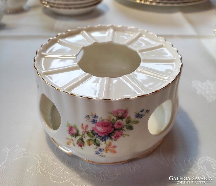 Angol Royal Albert 6 személyes porcelán étkészlet, komplett, 40 darabos Moss Rose hibátlan