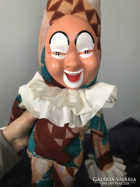 Rubber head clown doll retro vintage large size