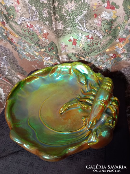 Zsolnay eosin glazed crab bowl