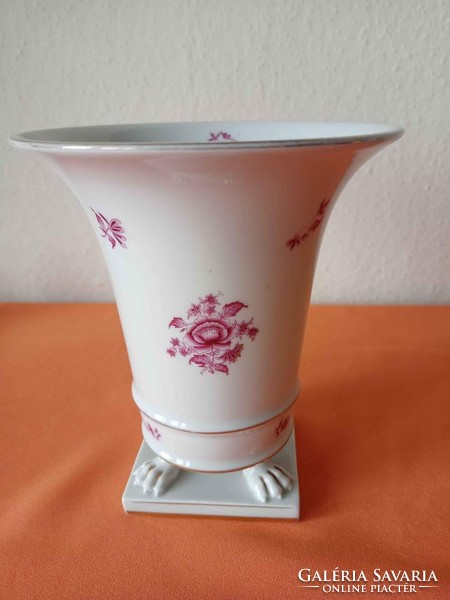 Herendi körmös  virágdiszes  porcelán  váza