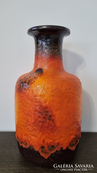 Carstens design German fat lava floor vase / '70s