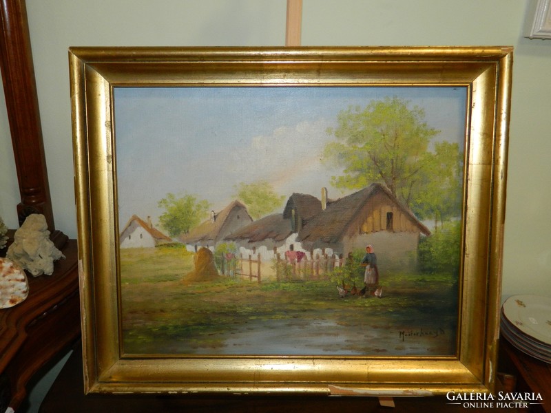 Dénes Mesterházy (1900-1949) - farm scene