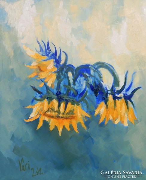 Castle Psalm: sunflowers oil painting