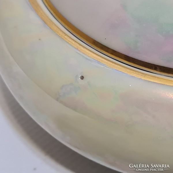 Kőbánya mother-of-pearl glazed porcelain bonbonnier (2133)