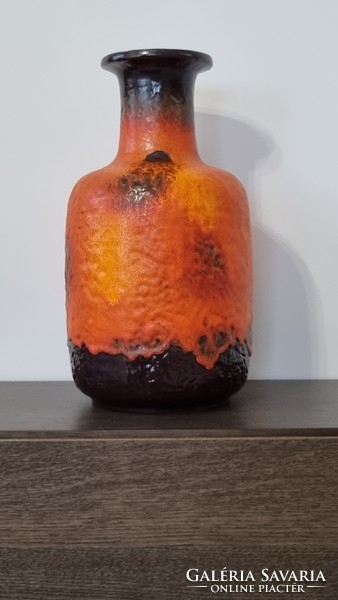 Carstens design German fat lava floor vase / '70s