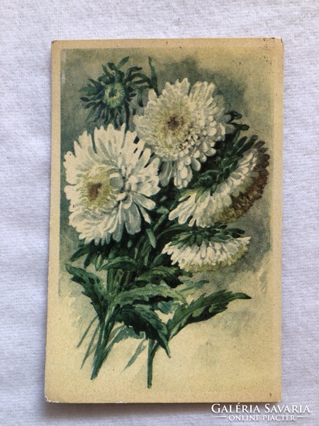 Old floral postcard