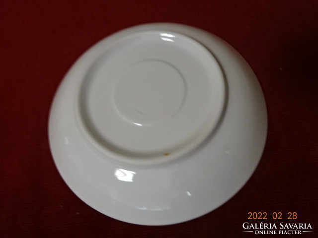 Herend porcelain teacup placemat with gold trim. Signed 1701. Vanneki! Jókai.