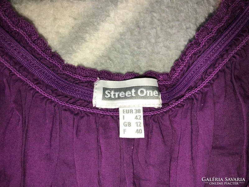 Street one short sleeve purple women's top t-shirt blouse