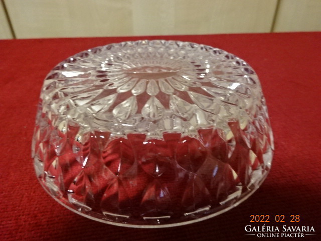 Polished glass bowl, diameter 14 cm, height 4 cm. He has! Jókai.