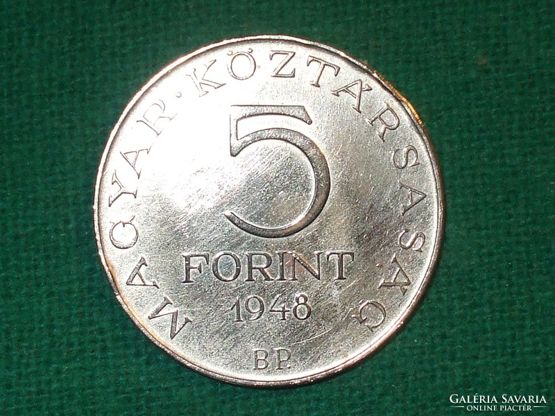 5 Forint 1948 ! Ezüst ! Szép !