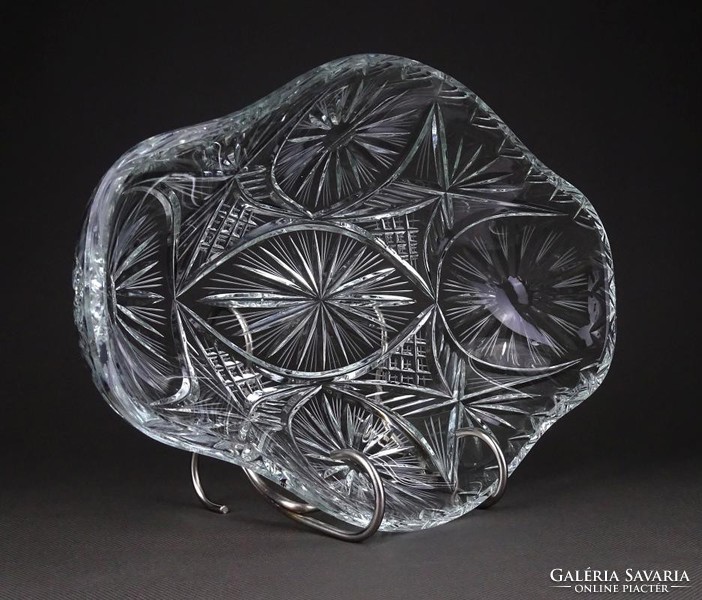 1H510 large flawless crystal fruit serving bowl 19 x 30 cm