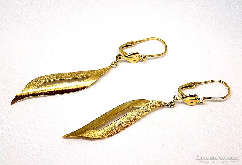 Gold-free gold dangling earrings (zal-au95381)